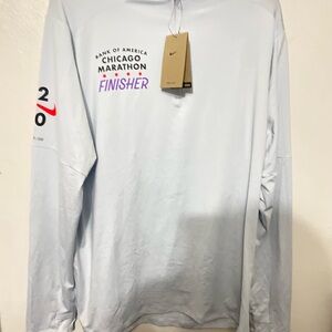 Nike White Chicago Marathon Finisher Men's Long Sleeve Tee